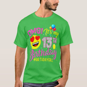 Camiseta OMG É minha 13 de aniversário de 13 anos