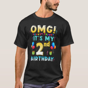 Camiseta OMG É Minha Festa de aniversário segundo aniversár