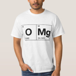Camiseta OMG o estilo periódico