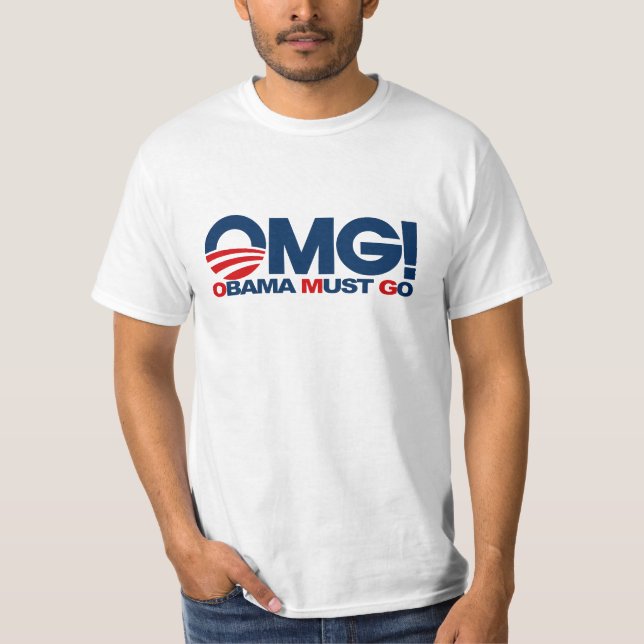 Camiseta OMG! - Obama deve ir (Frente)
