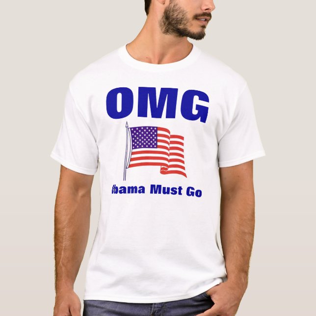 Camiseta OMG - Obama deve ir (Frente)