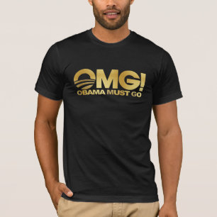Camiseta OMG! Obama deve ir (o ouro)