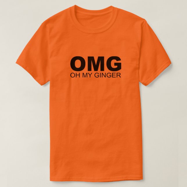 CAMISETA OMG OH MY GINGER RED HEAD HUMOR T (Frente do Design)
