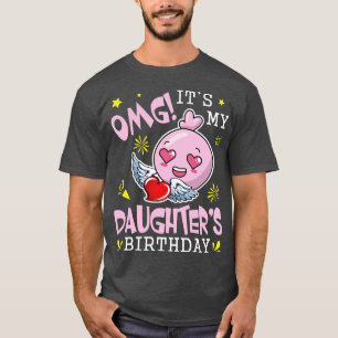 Camiseta OMG São Minhas Filhas Aniversário Felizes Com Cora