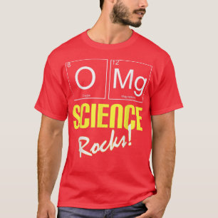 Camiseta OMG Science Rocks Química Engraçada para Professor