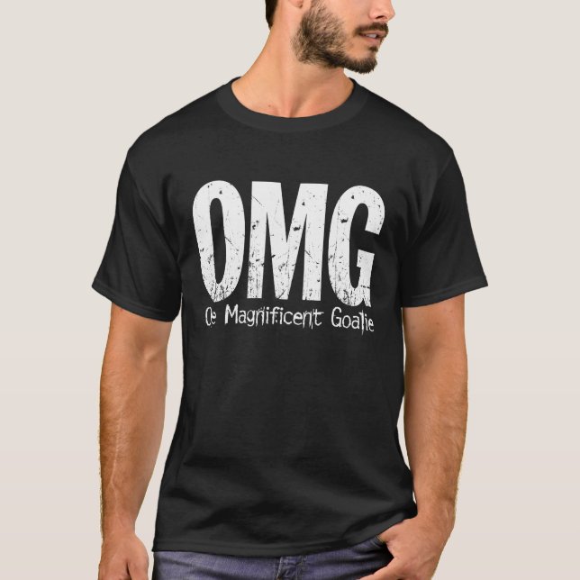 Camiseta OMG: Um Goalie magnífico (futebol) (Frente)