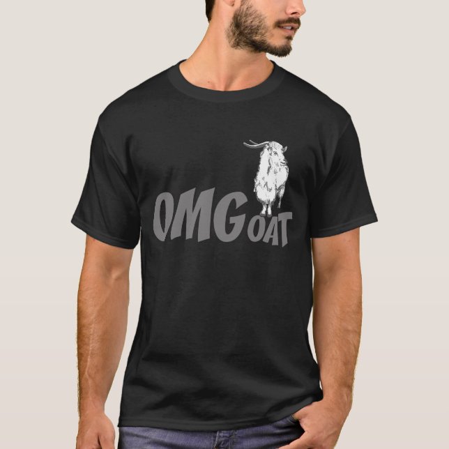 Camiseta OMGoat Angora Goat Goat Amadurece Cinzas OMG (Frente)