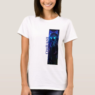 Camiseta Omrani Light-Drawn Girl - Luminous Art T-Shirt
