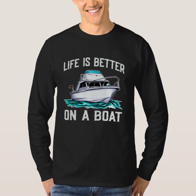 Camiseta On A Boating Boat Captain  Pontoon (Frente)