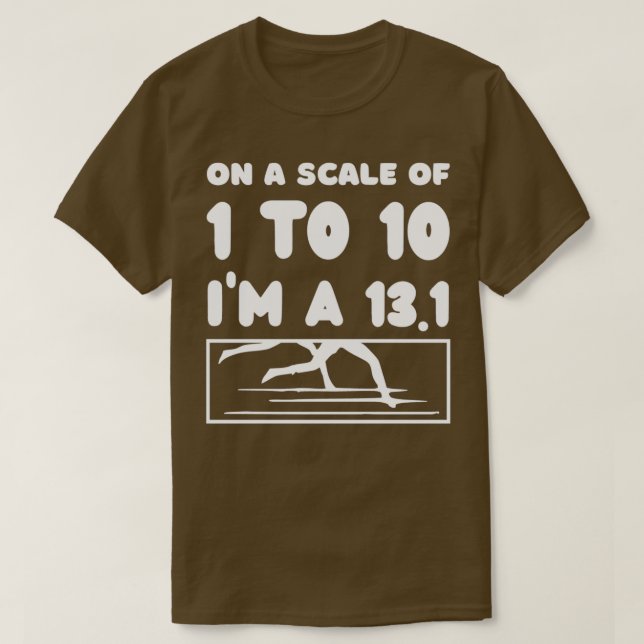 Camiseta On A Scale Of 1 To 10 Ix27m A 131 Marathon Running (Frente do Design)