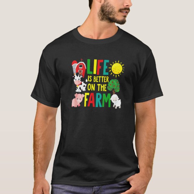 Camiseta On Farm  Toddler Kids Farm Animals (Frente)