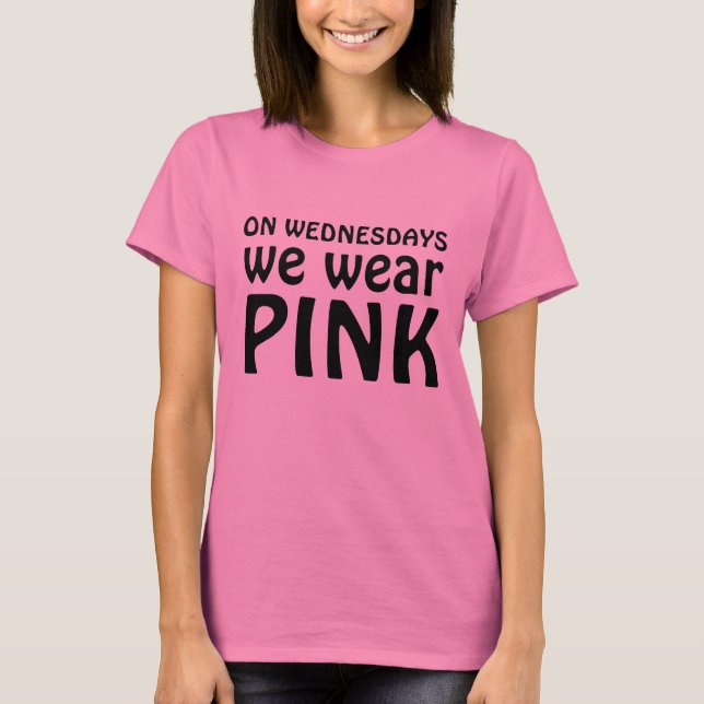 Camiseta On Wednesdays we wear PINK (Frente)