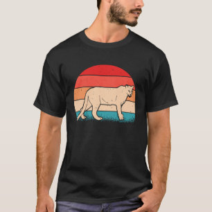 Camiseta Onça Animal Vintage Retro para Mulheres Homens