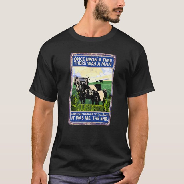Camiseta Once Upon A Time There Was A Man  Cow Belted Gallo (Frente)