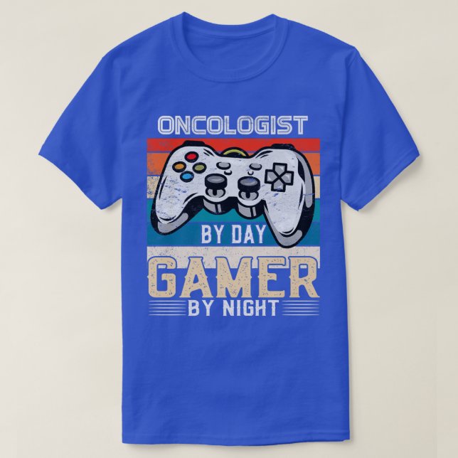 Camiseta Oncologista por jogador de dia por fãs de jogos de (Frente do Design)