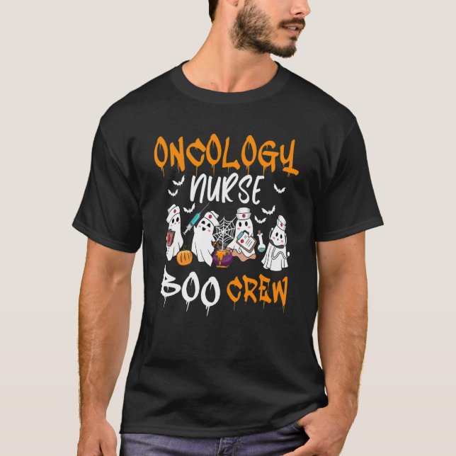 Camiseta Oncology Nurse Boo Crew Halloween Oncology Nurse C (Frente)