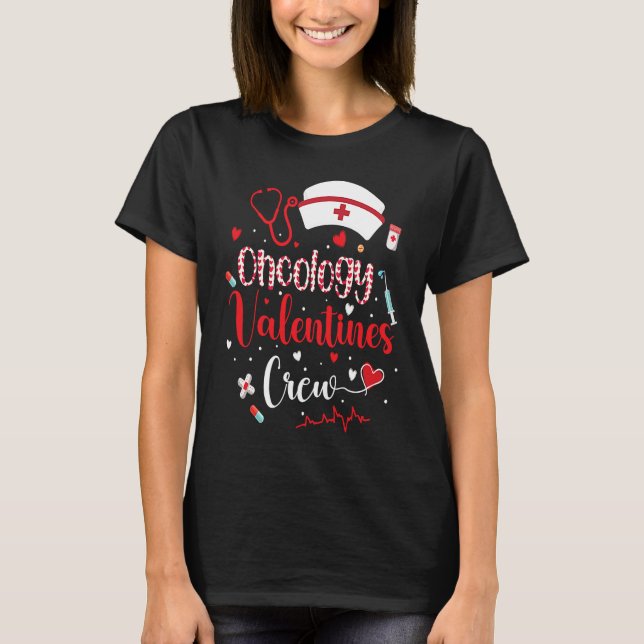 Camiseta Oncology Valentines Crew Cute Valentines Day Oncol (Frente)