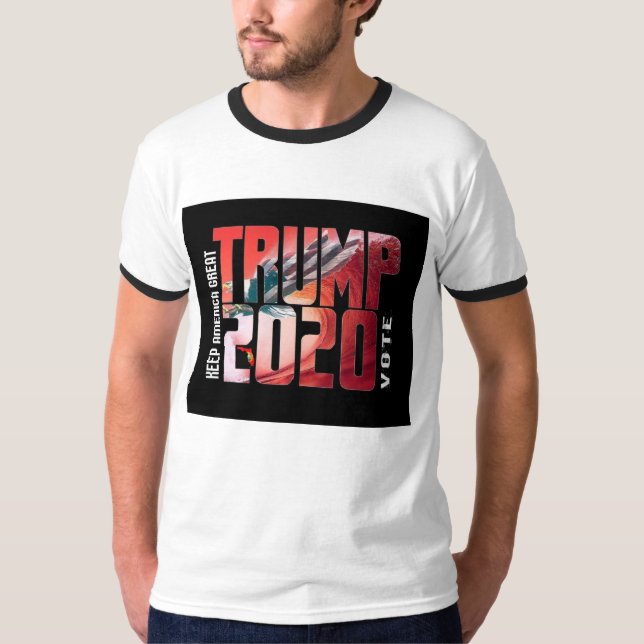 Camiseta Onda 2020 vermelha de Florida do trunfo T (Frente)