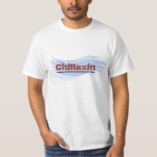 Camiseta Onda azul Chillaxin do TShirt adulto