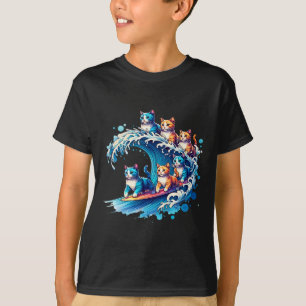 Camiseta Onda Bonita De Gatos Azuis Para Kamala Funny 2