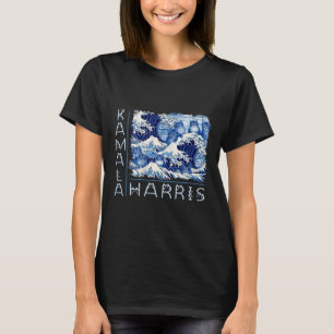 Camiseta Onda Bonita De Gatos Azuis Para Kamala Harris Engr
