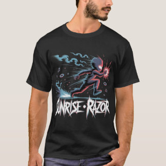 Camiseta Onda Cibernética Futuro Neon Retro-Futurismo Japon