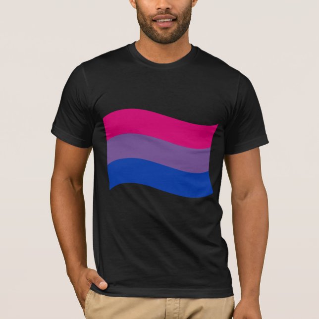 CAMISETA ONDA DE BANDEIRA BISEXUAL (Frente)