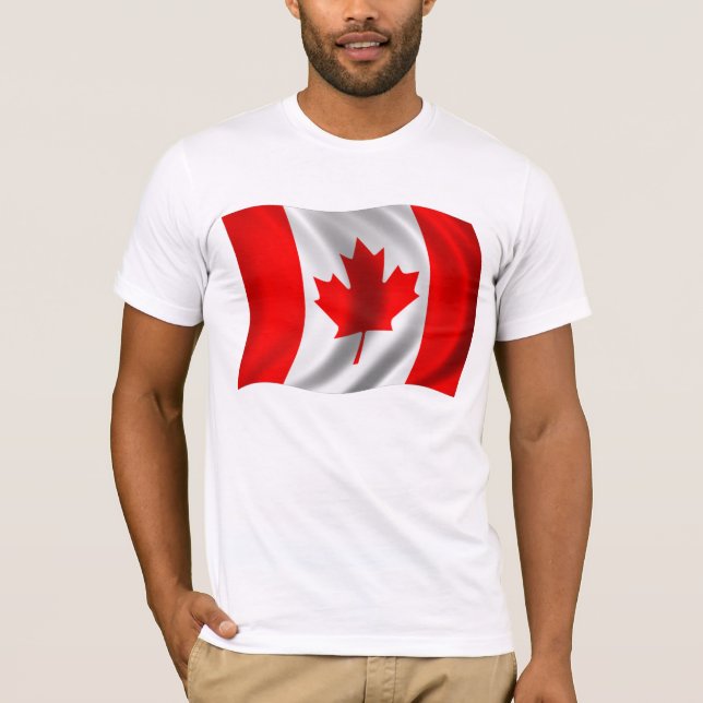 Camiseta Onda de bandeira canadense (Frente)