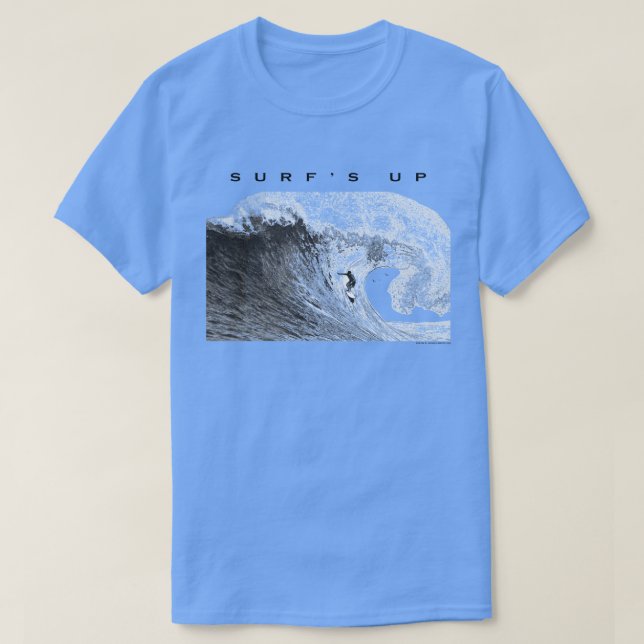 Camiseta Onda de Barril de Surf Está Alta (Frente do Design)