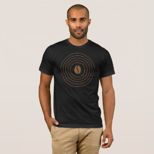 Camiseta Onda de Café Círculo Design Minimalista