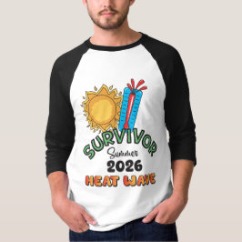 Camiseta Onda de Calor de Verão 26 Masculino Manga 3/4 Ring