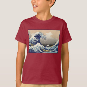 Camiseta Onda de excelente ao largo de Kanagawa e do mar Fu