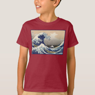 Camiseta Onda de excelente ao largo de Kanagawa e do mar Fu