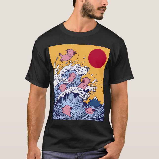 Camiseta Onda De Excelente Dos Axolotls (Frente)