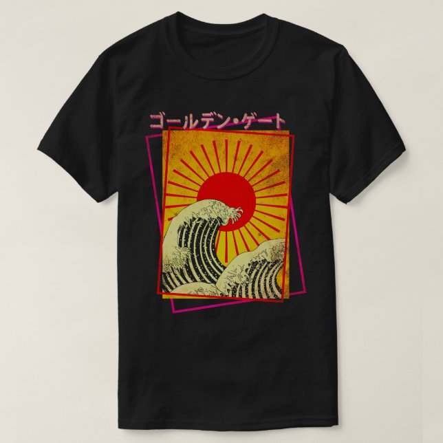 Camiseta Onda de Excelente Japonês (Frente do Design)