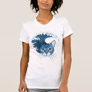 Camiseta Onda de Gato Azul Para Kamala Harris 2024 Divertid