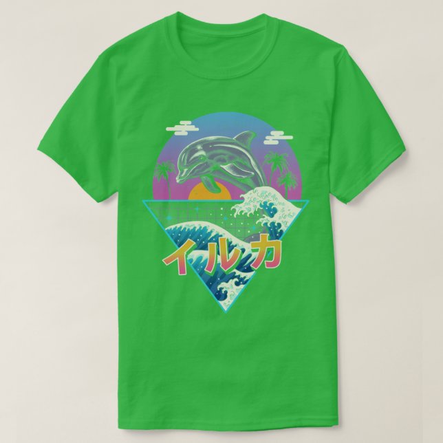 Camiseta Onda de golfinho (Frente do Design)