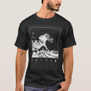 Camiseta Onda de Kanagawa Hokusai Japonês Pequeno