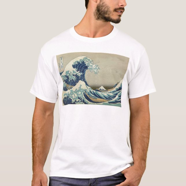 Camiseta Onda de Kanagawa por Katsushika Hokusai (Frente)