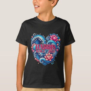 Camiseta Onda De Lotus Azul Para Kamala Engraçado