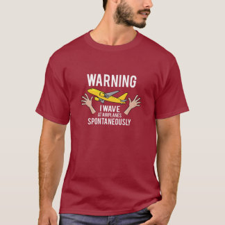 Camiseta Onda De Mão Espontânea Em Aviões