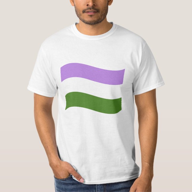 CAMISETA ONDA DE PAVILHÃO GENDERQUEER (Frente)