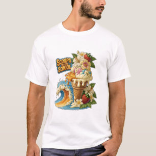Camiseta Onda de Sorvete Tropical Scoops Before School