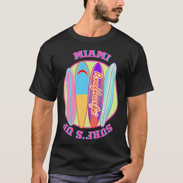Camiseta Onda de Surf de Miami (Frente)