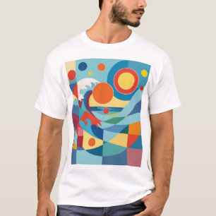 Camiseta Onda do Oceano ao Nascer do Sol
