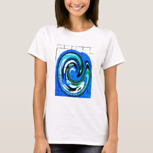 Camiseta Onda do oceano azul na moda