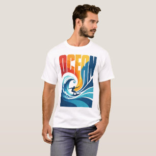 Camiseta Onda do OCEANO Surfista – Arte de Estilo de Vida S