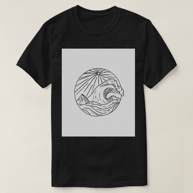 Camiseta Onda e Sol 1 (Frente do Design)