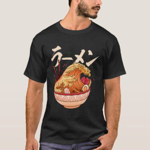Camiseta Onda excelente De Arte De Sopa De Arma De Ramen No