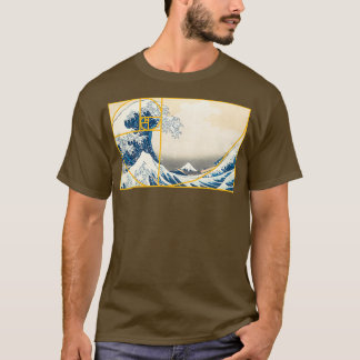 Camiseta Onda Fibonacci ouro